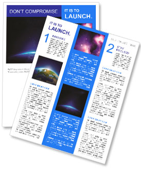 Earth at night with city lights on a black background Newsletter Template
