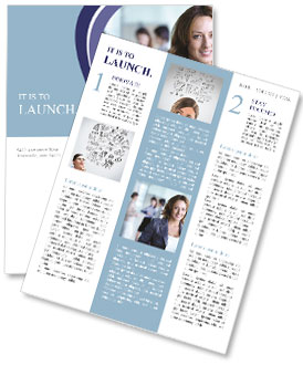 Image of pretty businesswoman Newsletter Template