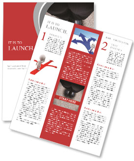 A business man is looking down Newsletter Template