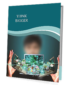 Man holding social object in hand Presentation Folder