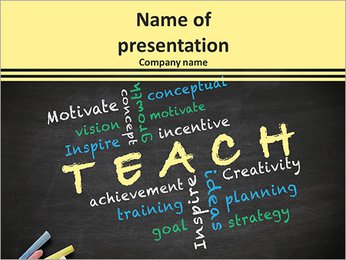 Leren concept met andere verwante woorden Sjablonen PowerPoint presentatie