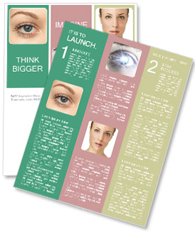 Macro Image Of Woman's Eye, Close-Up Of Human Eye For Detailed View. Newsletter Template