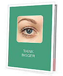 Macro Image Of Woman's Eye, Close-Up Of Human Eye For Detailed View. Presentation Folder