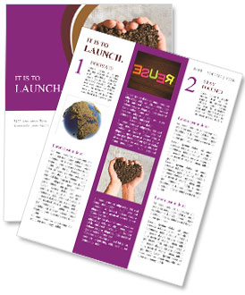 Earth Heart Grasped By Hands: Symbol Of Love And Care For The Planet Newsletter Template