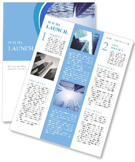 Nighttime Cityscapes Featuring Abstract Glass Skyscrapers Newsletter Template