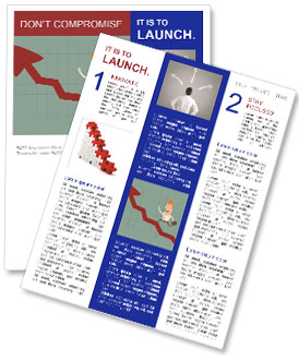 Vector Illustration Of Businessman Achieving Success By Walking On Red Arrow Street In Eps10 Format Newsletter Template