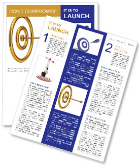 Isolated White Background With Golden Arrow And Target For Precise Aiming - Perfect For Target Practice And Archery. Newsletter Template