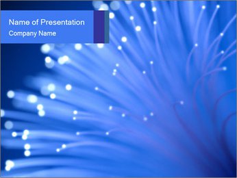 Detailed Fiber Optic Images With Stunning Light Effects: A Visual Feast PowerPoint Template