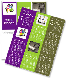 Diy Home: Four-Color Icons For Electricity, Hydraulics, Painting And Bricolage In Eps10 Format, Newsletter Template