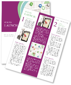 Tourist's Guide: Vector Map With Customizable Pins For Easy Navigation Newsletter Template