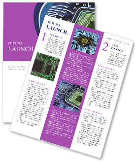 Motherboard With Integrated Microchip For Enhanced Performance And Functionality. Newsletter Template