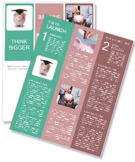 Isolated White Piggy Bank With Black Graduation Cap For Graduation Gift Ideas Or Savings Goals. Newsletter Template