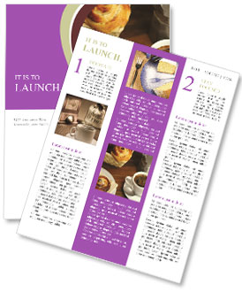 Continental Breakfast: Enjoy Coffee And Bread Roll Newsletter Template