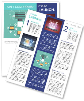 Concept Of Sharing Data Through Cloud Computing And Internet Communication Technology Newsletter Template