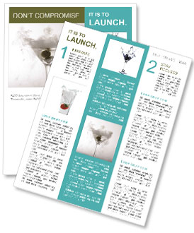 Olive And Dry Ice Martini Recipe With Smoky Flavor Newsletter Template