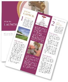 Using A Spanner To Tighten A Valve: Hands Of A Man Newsletter Template