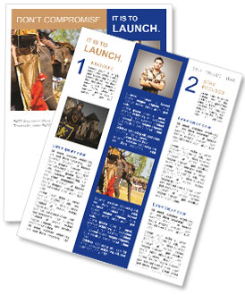 Surin Elephant Roundup In Thailand: Reenactment Of Siamese Burmese War With King And Soldiers Riding Newsletter Template