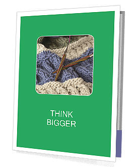 Displaying Stitches On A Handmade Wool Blanket Using Circular Needles Presentation Folder