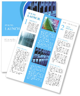 Data Center Hard Drives Captured In Close-Up Shots. Newsletter Template