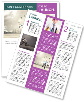 Urban scen med ung affärsman jonglerar affärsobjekt för framgång Nyhetssändning