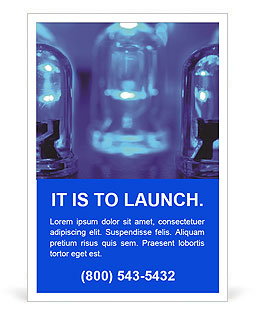 Blue Transparent Led Background With Multiple Leds Ad Template