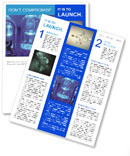 Blue Transparent Led Background With Multiple Leds Newsletter Template