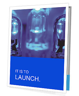 Blue Transparent Led Background With Multiple Leds Presentation Folder