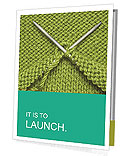 Knitting Supplies: Spokes, Wool Yarn, And Techniques Presentation Folder