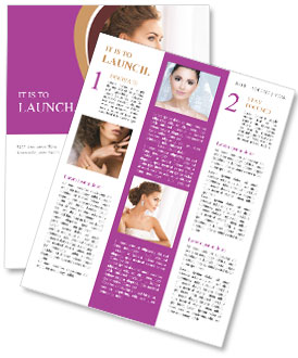 Stunning Female Portrait With Sparkling Diamond Earrings In Close-Up Shot Newsletter Template