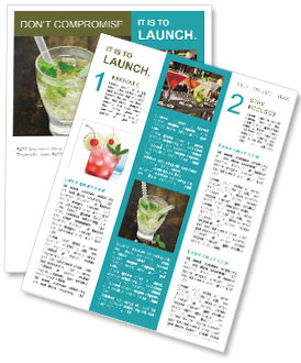 Refreshing Hugo Cocktail With Vodka Or Gin, Ice, And Fresh Mint Leaves, Served High Angle On A Wooden Bar Table Newsletter Template