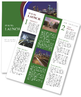 Discovering The Vibrant Kansas City Skyline And Bustling Highway System Newsletter Template