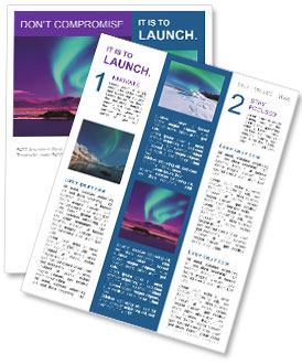Aurora Borealis Dancing Over A Serene Lake At Night Newsletter Template