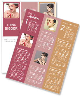 Colorful Knitting Style Portrait Of Fashionable Woman With Face Art And Wool Balls - Fun And Beautiful! Newsletter Template