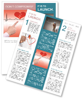 Cardiogram Featuring A Heart Image Newsletter Template