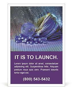 High-Speed Internet Connectivity Through Globe Fiber Optics Cables Ad Template