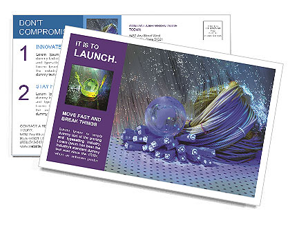 High-Speed Internet Connectivity Through Globe Fiber Optics Cables Postcard Template