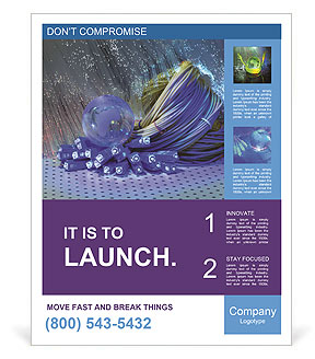 High-Speed Internet Connectivity Through Globe Fiber Optics Cables Poster Template