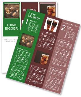 Classic Pairing: Whiskey And Cigar On Rustic Wooden Table Newsletter Template