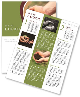 The land is in the hands of a man Newsletter Template