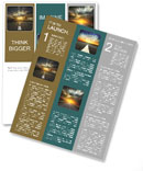 Smooth asphalt road and the dawn of the sun in the clouds Newsletter Template