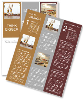 Three yellow dock cranes Newsletter Template