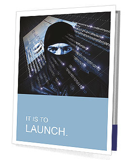 Face hacker in a black mask Presentation Folder