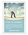 A man balancing on a precipice Ad Template
