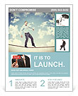 A man balancing on a precipice Flyer Template