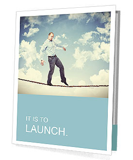 A man balancing on a precipice Presentation Folder