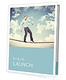 A man balancing on a precipice Presentation Folder
