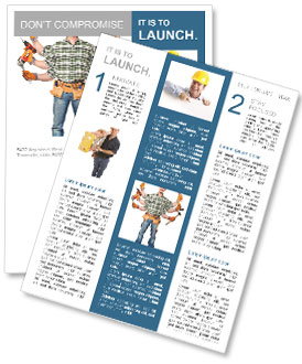 No construtor seis mãos com ferramentas diferentes Boletins informativo