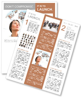 若い女の子は、国際的なチームについて考えている ニュースレター