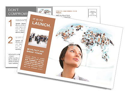 A young girl thinks about the international team Postcard Template