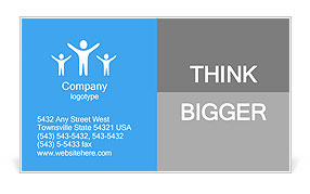 The programmer is holding tablet in hand with the title of the present Business Card Template